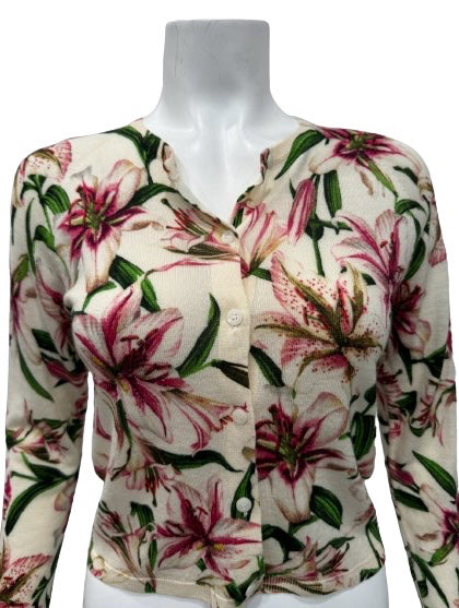 Samantha Sung Floral Cropped Cardigan (NWT) - Size X-Small