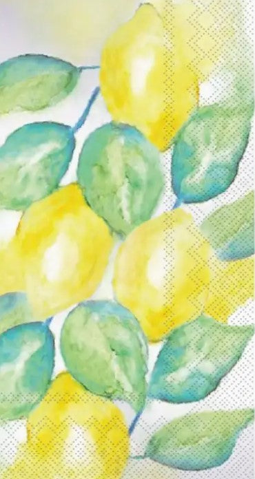 Watercolor Lemons Paper Guest Towels