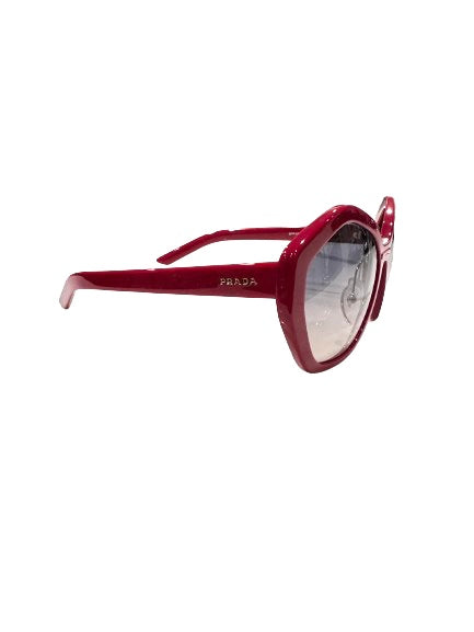 Prada Red Round Geometric Sunglasses