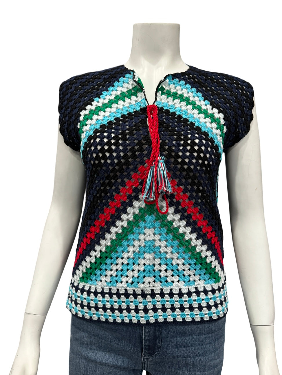 Talitha Crochet Sleeveless Top - Small