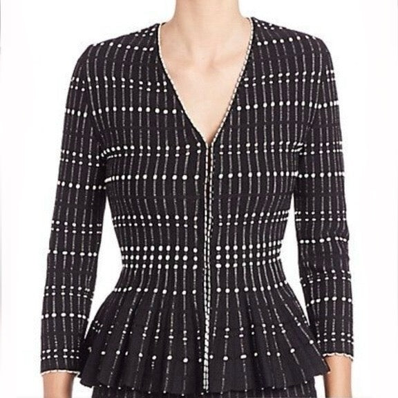 Alexander McQueen Peplum Cardigan - Medium