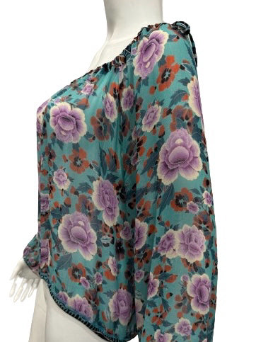 Jean Paul Gaultier Floral Long Sleeve Blouse - Size Medium