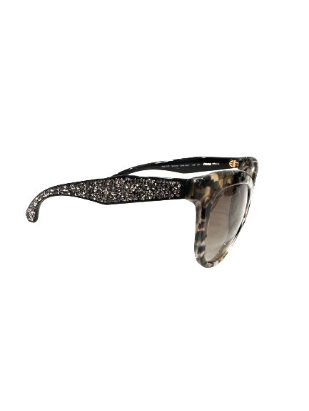 Miu Miu Grey Tortoise/Crystal Sunglasses