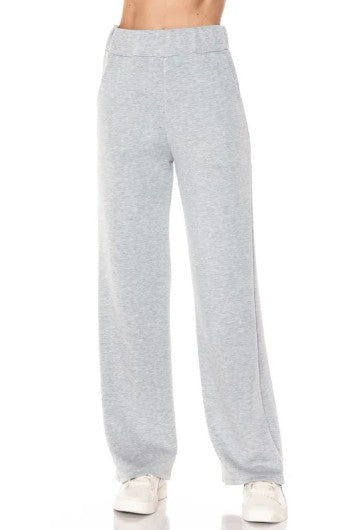 Ariella Straight Leg Pants - Heather Grey