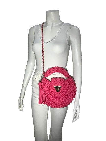 Crochet Round Bag - Pink