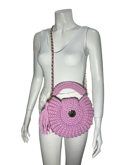 Crochet Round Bag - Lilac
