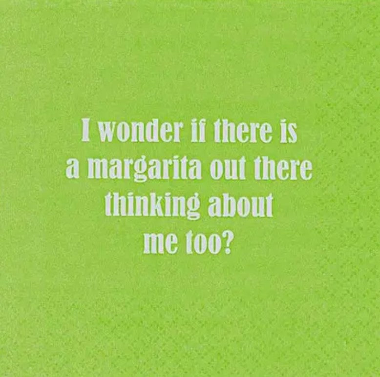 Mary Phillips Design I Wonder If There Is A Margarita Out There Cocktail Napkins