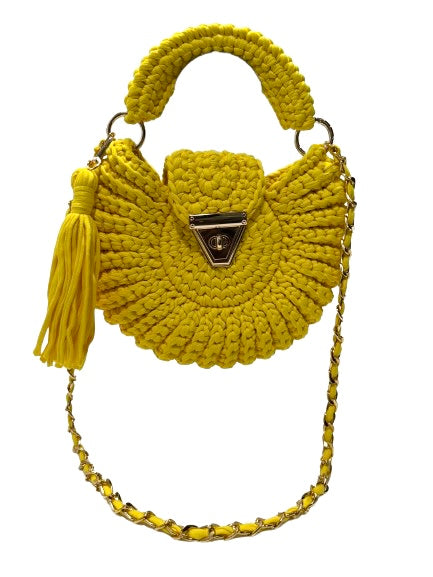 Crochet Round Bag - Yellow