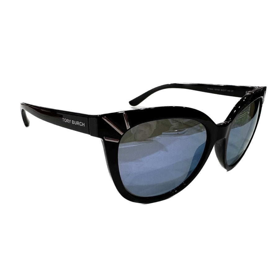 Tory Burch Black/ Silver Cateye Sunglasses