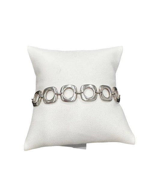 Tiffany & Co. Sterling Silver Square Cushion Link Bracelet