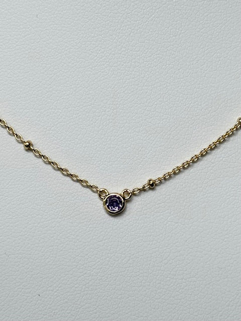 FYB Birthstone Necklace Gold (choose your birthstone)