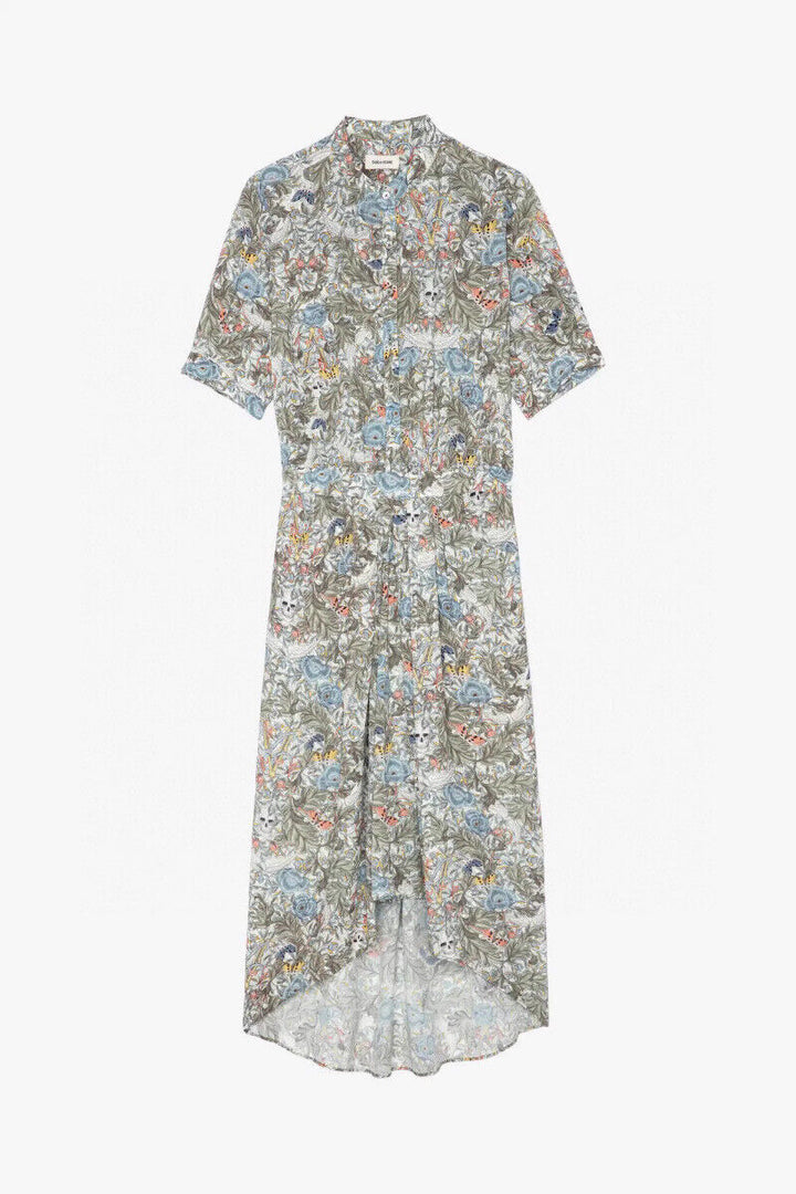 Zadig & Voltaire Printed Short Sleeve Midi Dress - X-Small