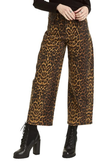Tractr Leopard Barrel Jeans