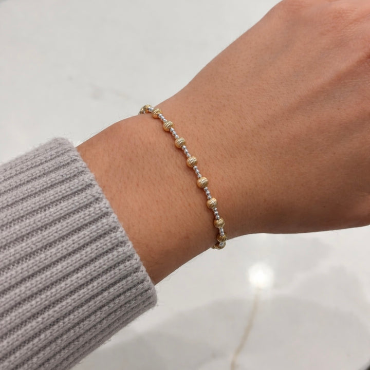 Bara Boheme KENNA Sterling Silver Gold Filled Beaded Bracelet