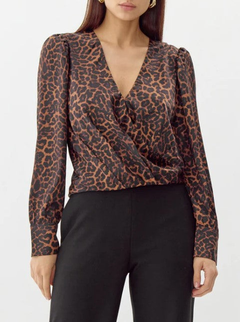 Greylin Surplice Long Sleeve Blouse