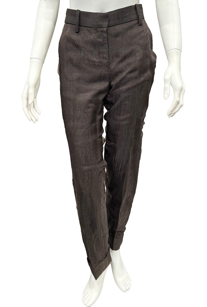 Louis Vuitton Plaid Pants with Silk/Chiffon Overlay - Size 4/6