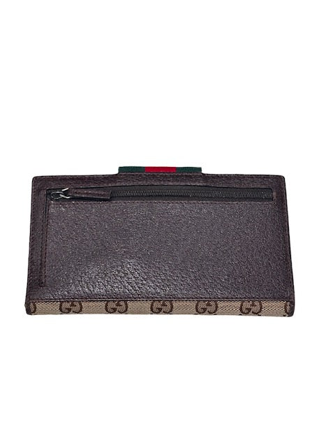 Gucci Vintage Web Continental Wallet