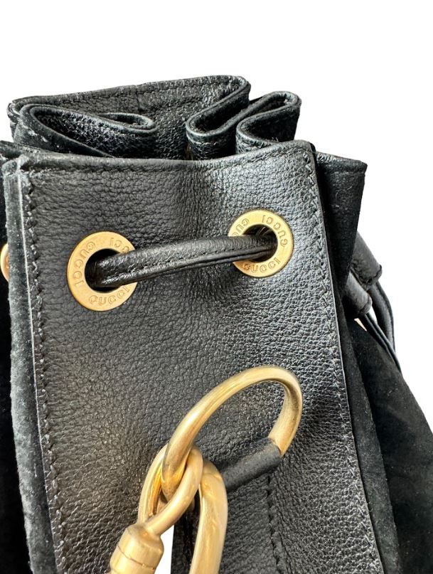 Gucci Bamboo Suede Bucket Bag