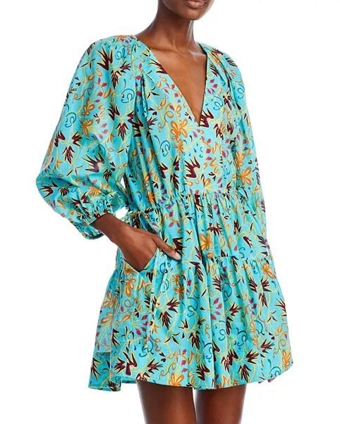 Sally Printed Cinch-Tie Dress - Size 4