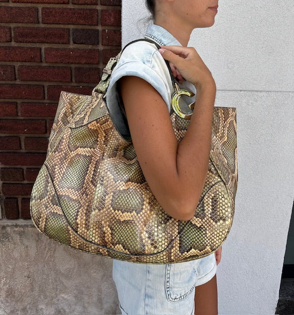 Gucci Python Charlotte Shoulder Bag