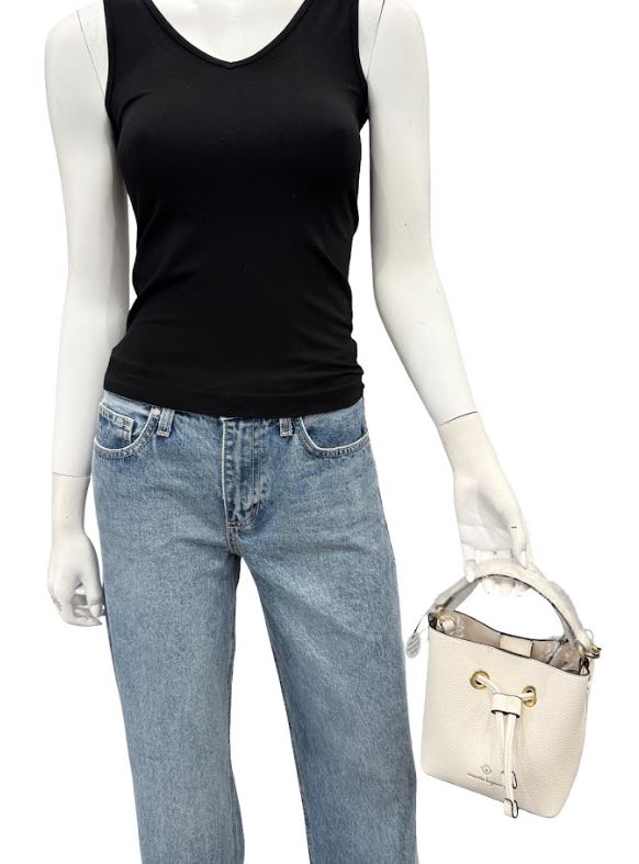Nanette Lepore Ivory Small Crossbody Bucket Bag (NWT)