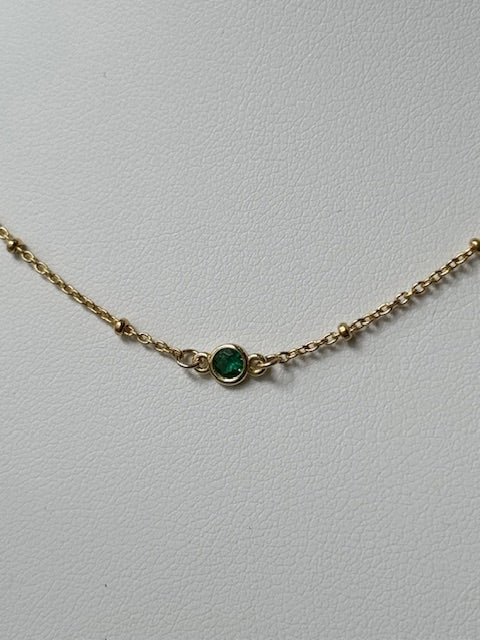 FYB Birthstone Necklace Gold (choose your birthstone)