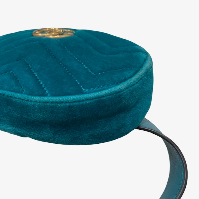 Gucci GG Marmont Matelasse Velvet Belt Bag