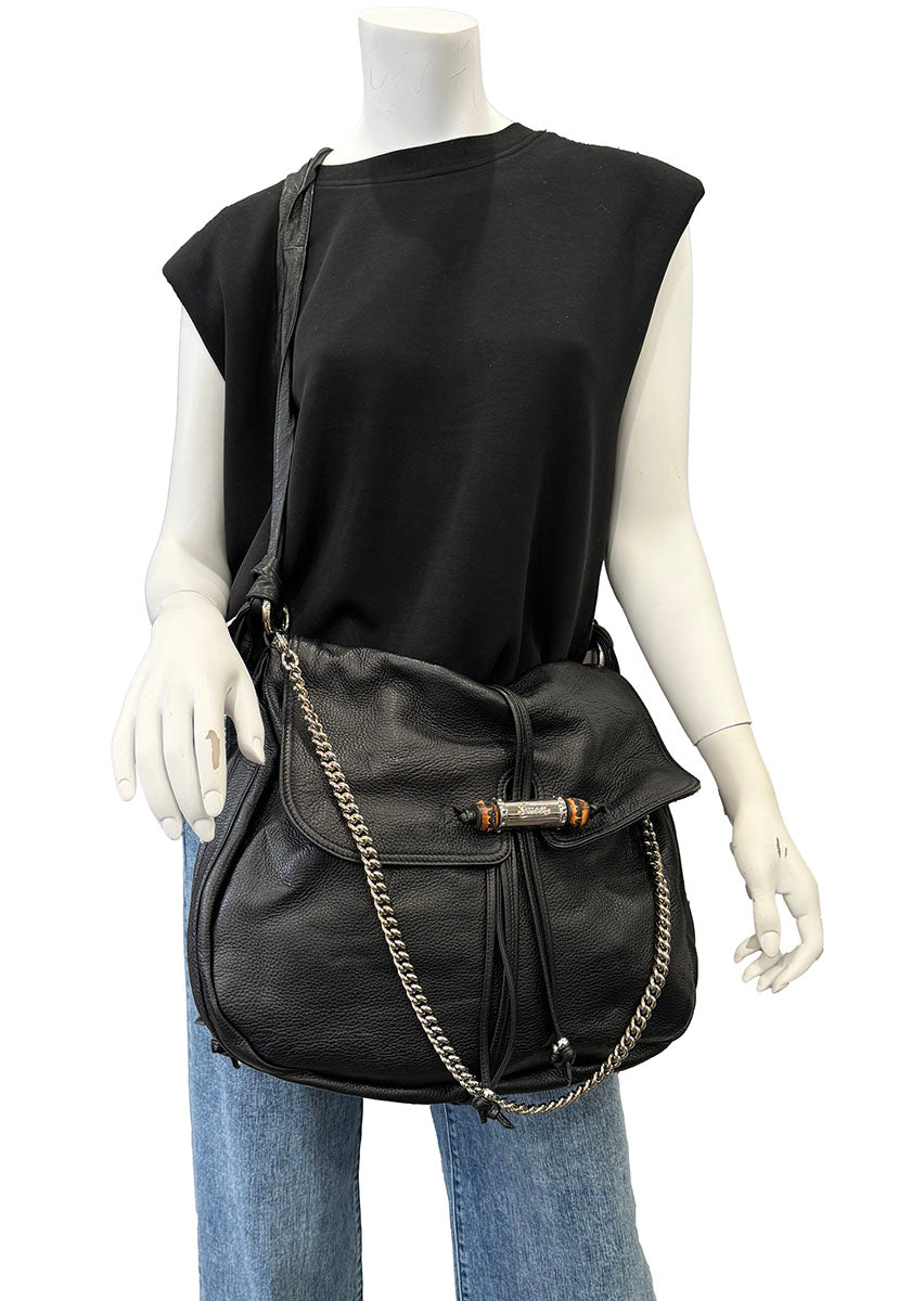 Gucci Large Bamboo Jungle Shoulder Bag