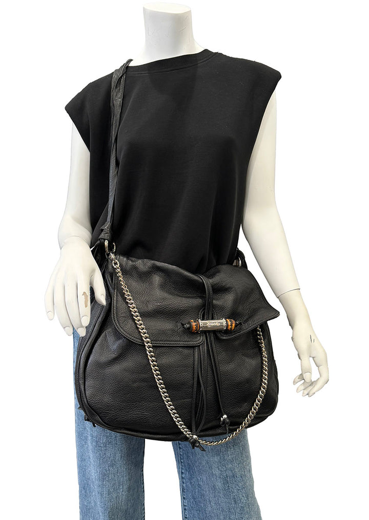 Gucci Large Bamboo Jungle Shoulder Bag