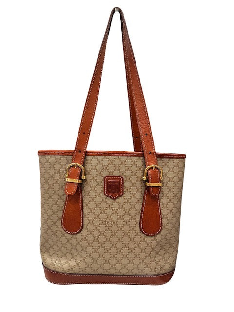 Celine Vintage Macadam Shoulder Bag