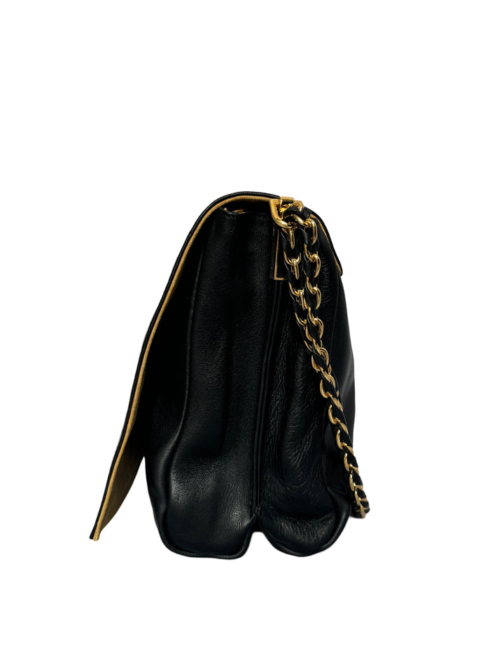 Fendi Pequin Stripe Large Claudia Shoulder Bag