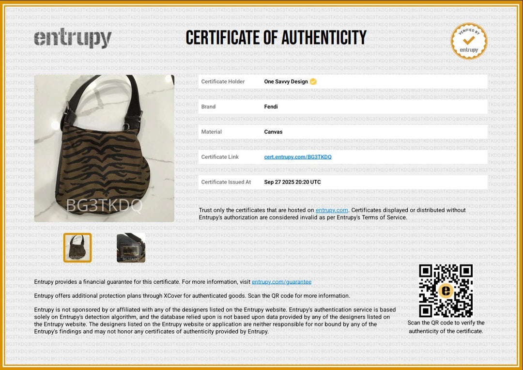 Fendi Zebra Oyster Shoulder Handbag