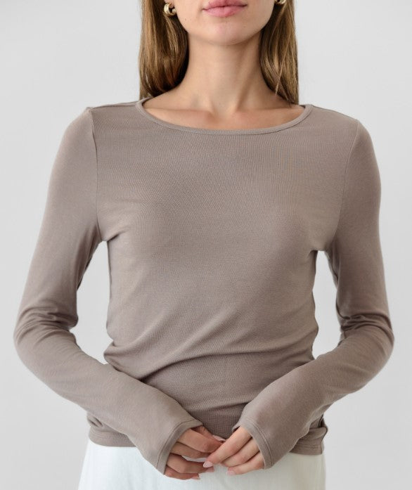 Mod Ref Taupe Long Sleeve Knit