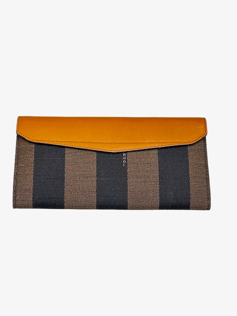 Fendi Pequin Striped Wallet