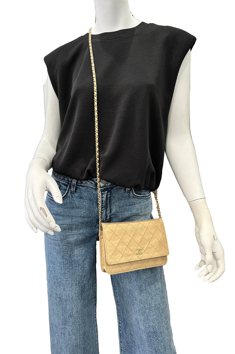 Chanel Aged Leather Wallet on Chain - WOC