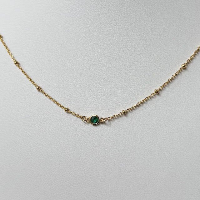 FYB Birthstone Necklace Gold (choose your birthstone)