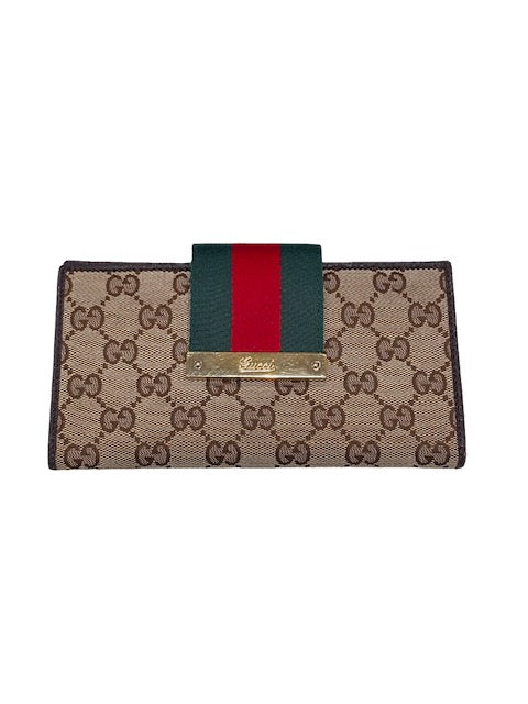 Gucci Vintage Web Continental Wallet