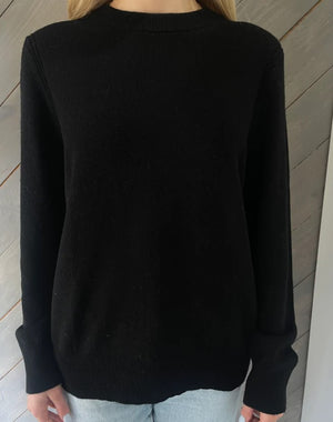 Pissenlit Black Cashmere Crewneck Sweater