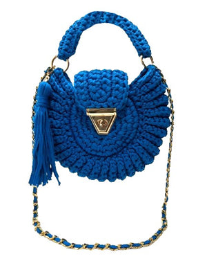 Crochet Round Bag - Blue