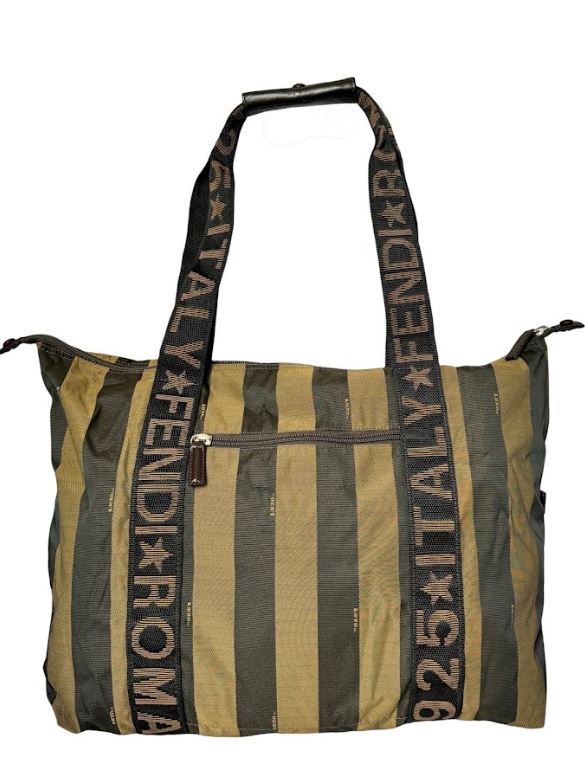 Fendi Pequin Stripe Tote
