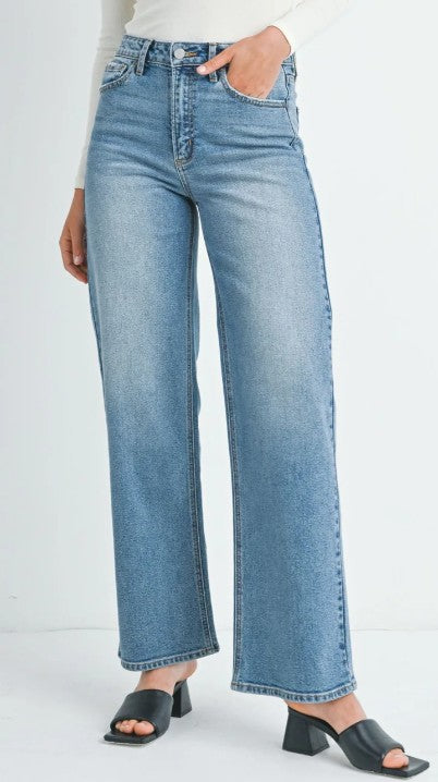 JBD HR Full Length Straight Jeans - Medium Denim