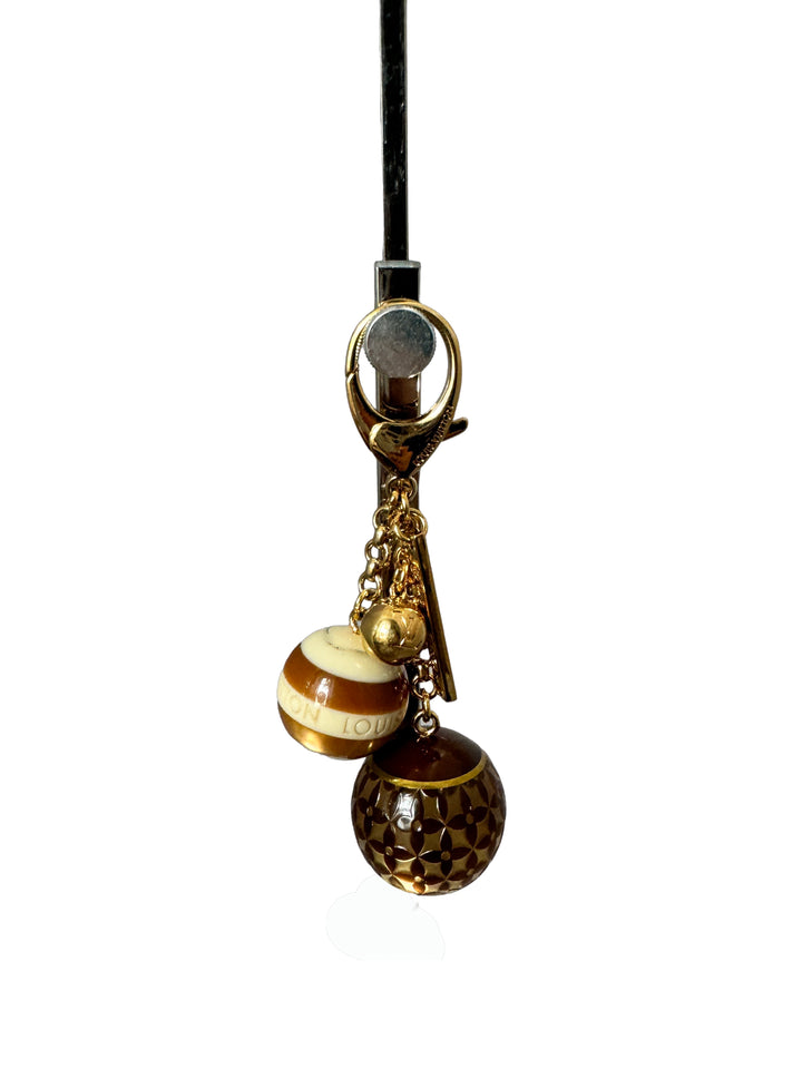 Louis Vuitton Sac Mini Lin Ball Keychain/Bag Charm