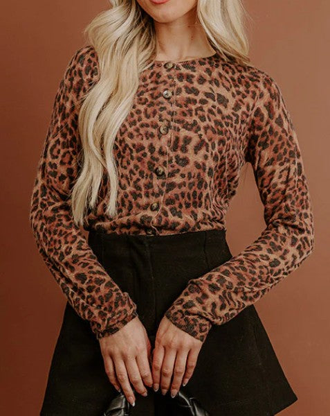 Olivaceous Leopard Cardigan