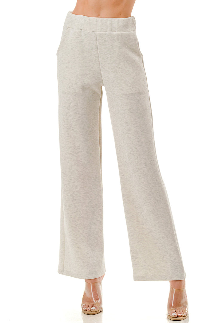 Ariella Straight Leg Pants - Heather Grey