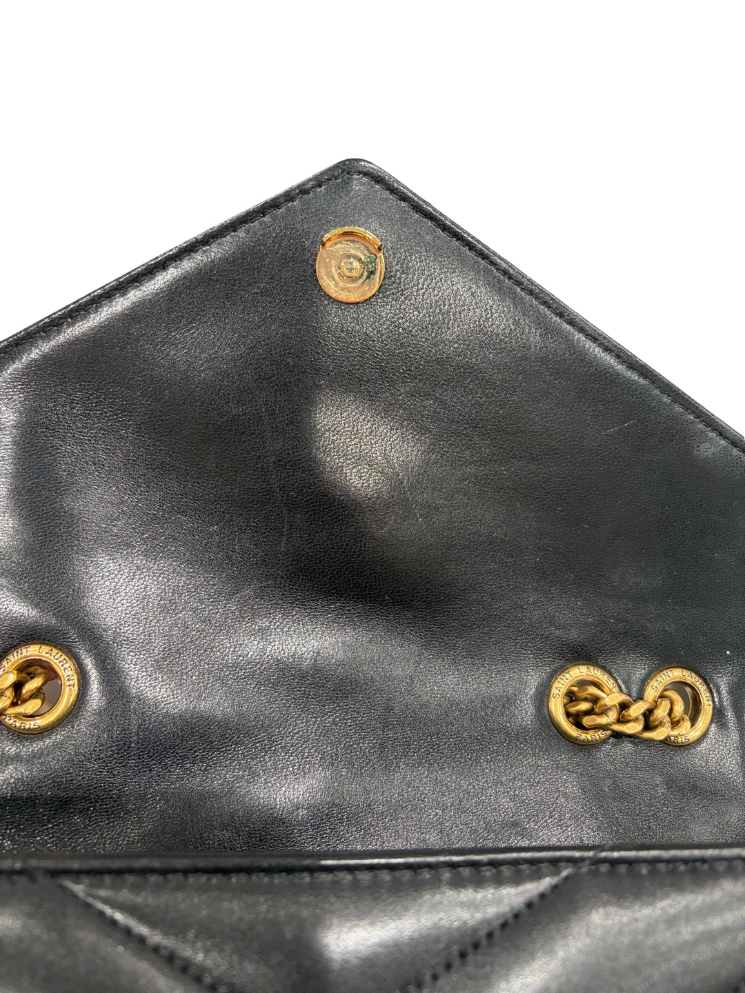LOULOU small in MATELASSÉ Black lambskin