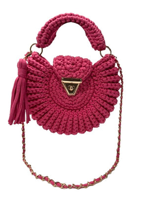 Crochet Round Bag - Pink