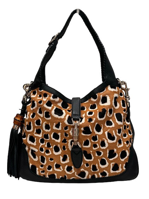 Gucci Jackie 1961 Leopard Hobo