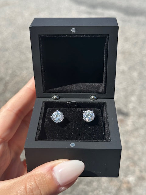 Diamond Nexus 2ct Lab-Grown Diamond 14k White Gold Round Studs