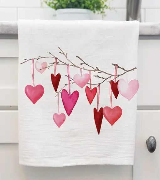 Hearts on Branch Tea Towels
