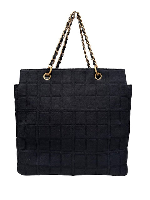 Chanel Jersey Chocolate Bar Handbag - Black